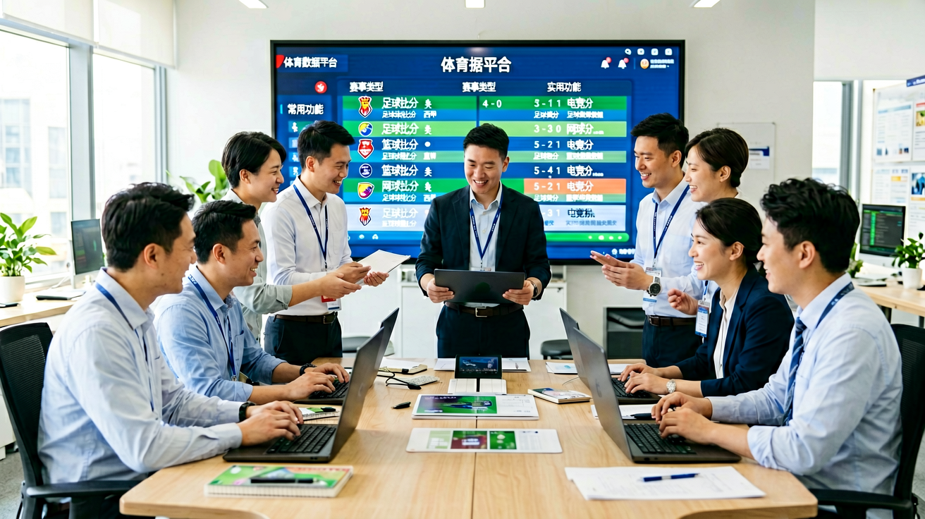 体育数据平台界面，展示多赛事比分信息聚合